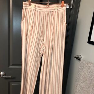 Zara Striped Flare Ankle Pants